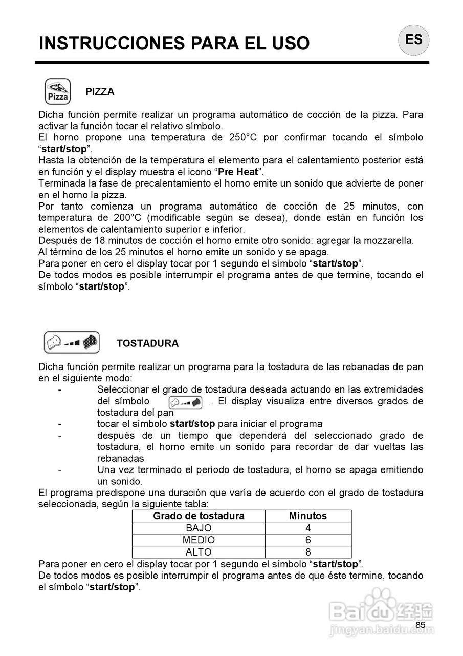 意大利Nardi FEA27D50XN型嵌入式电焗炉说明书:[9]