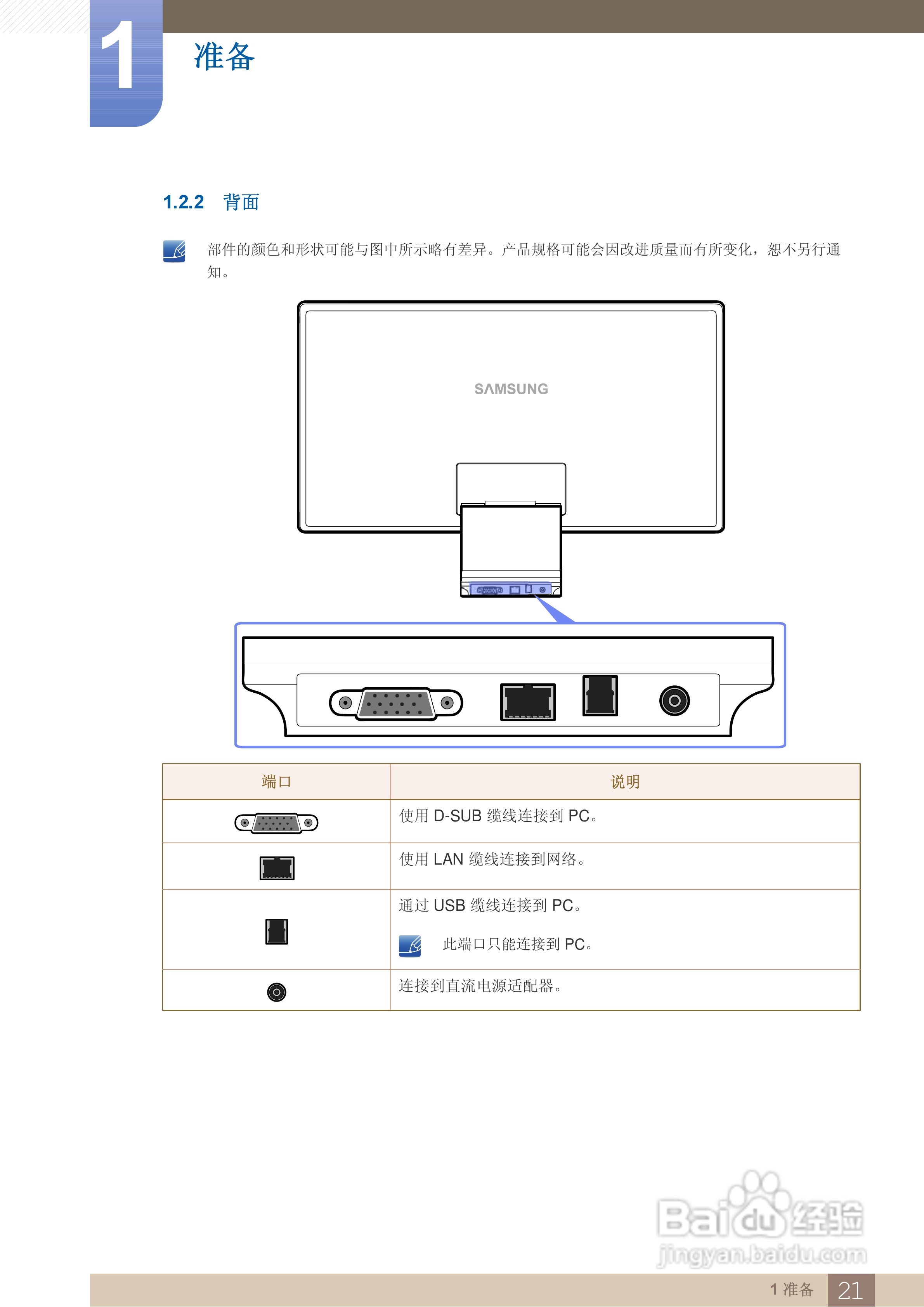三星C27A550U液晶显示器使用说明书:[3]