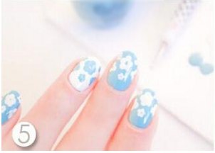 小碎花美甲教程