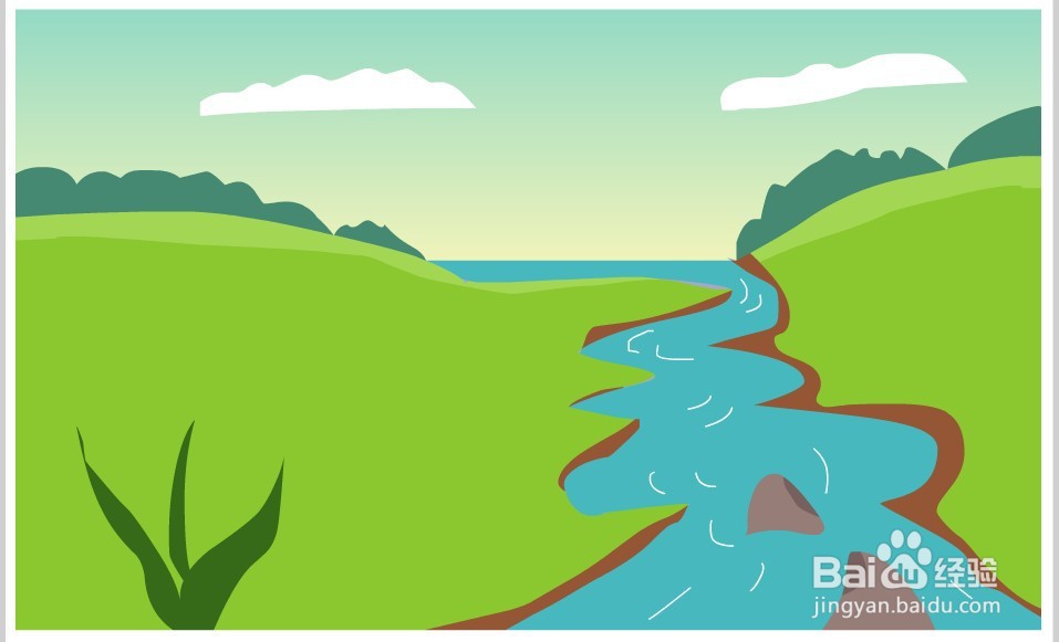 flash如何绘制一条溪流