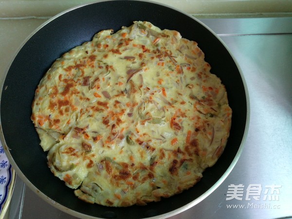 榨菜虾皮鸡蛋饼