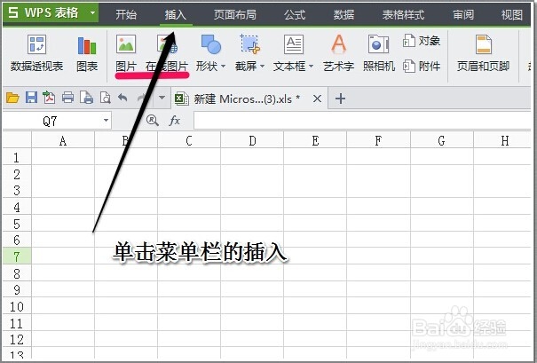 WPS表格中怎样插入图片和改变图片大小