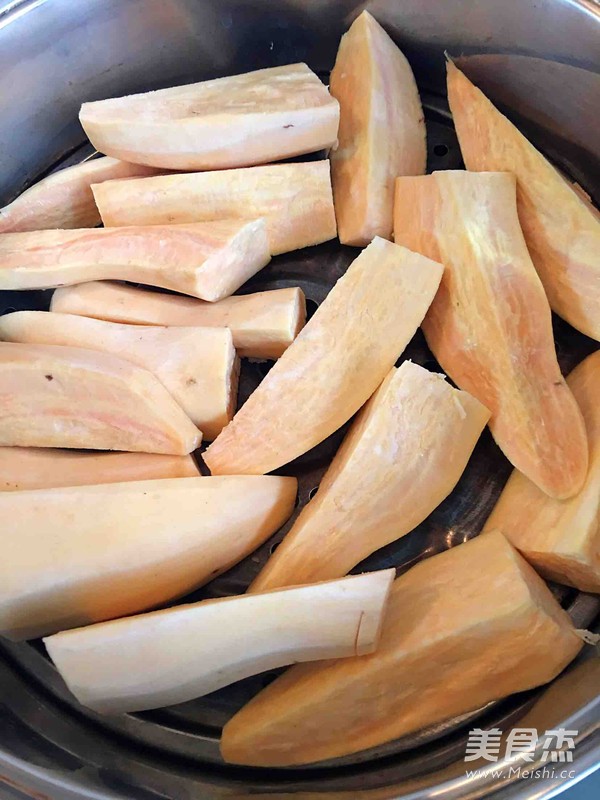 红薯豆沙糯米饼