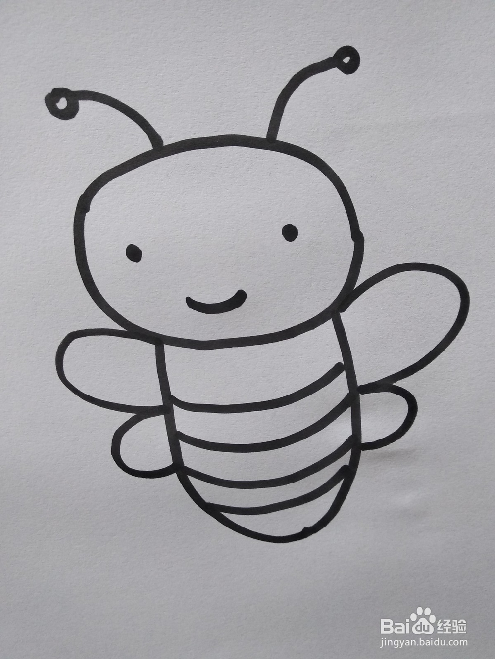 卡通蜜蜂简笔画怎么画