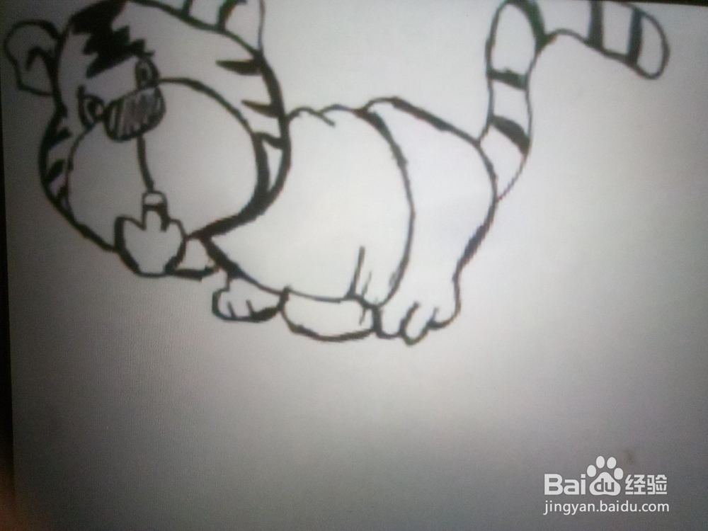 怎么画简笔画动物类之老虎