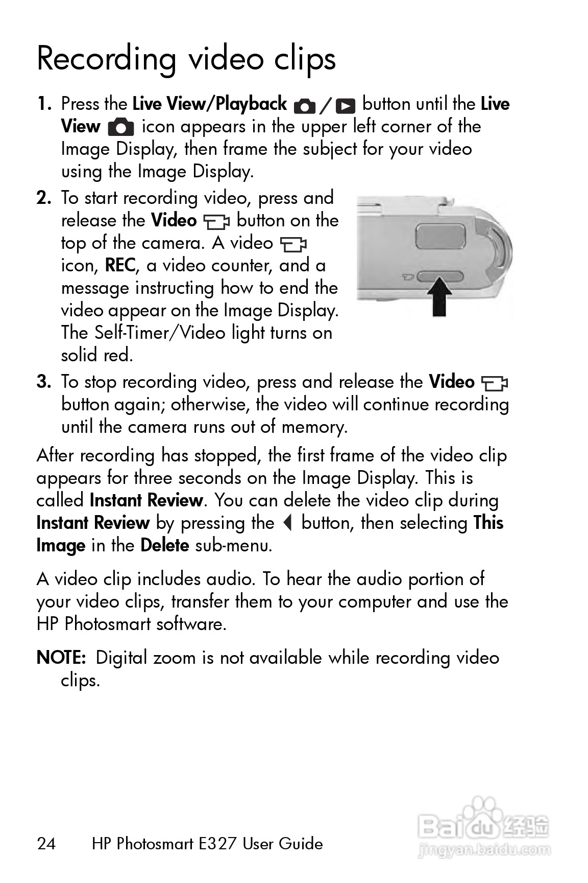 惠普Photosmart E327数码相机使用说明书:[3]