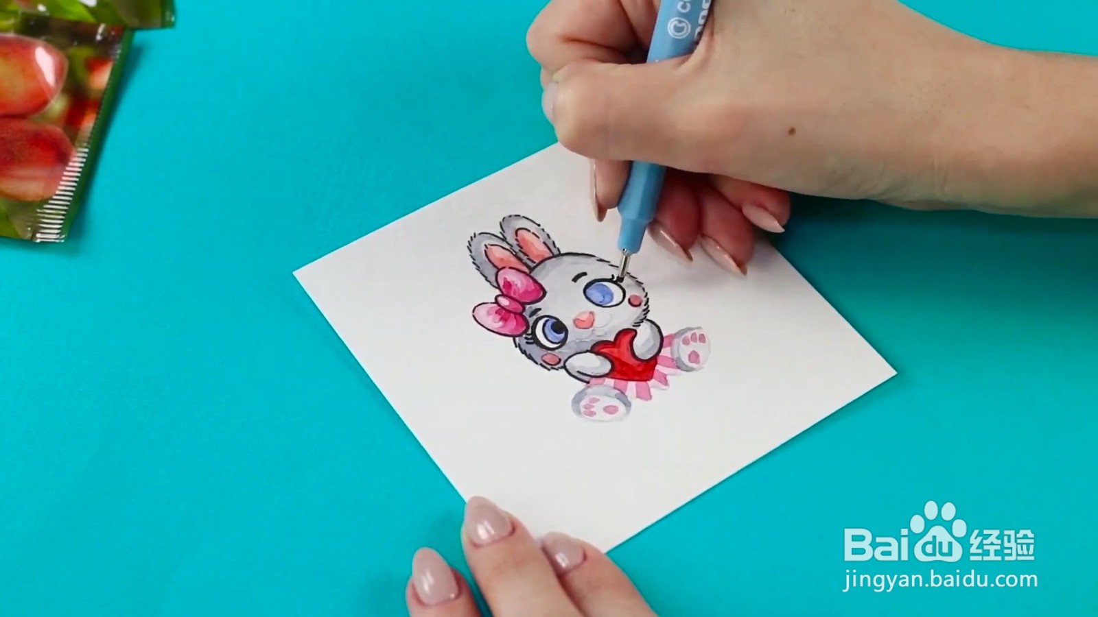 怎么画可爱的卡通水粉画？