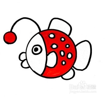 伴儿成长简笔画系列-灯笼鱼怎么画