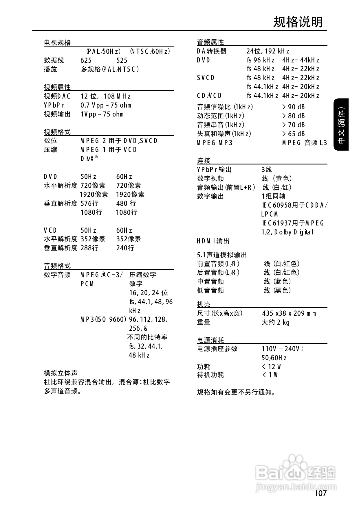 PHILIPS DVP5996K DVD播放器使用说明书:[3]