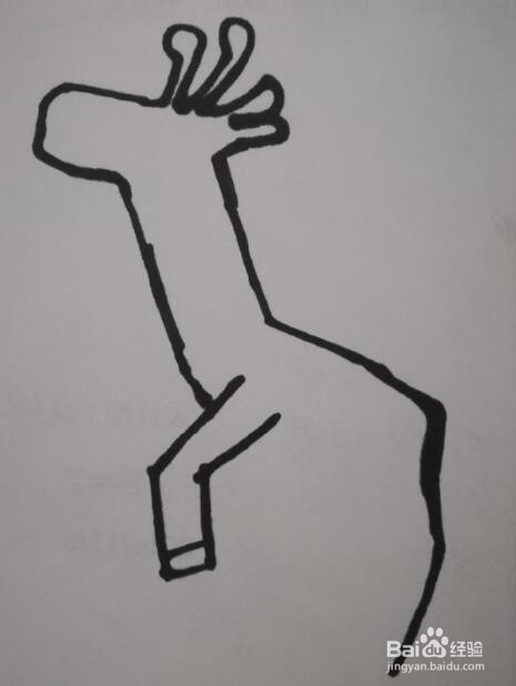 儿童简笔画 长颈鹿的画法