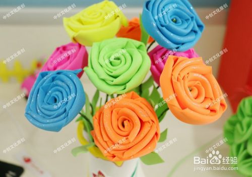 Diy手工制作玫瑰花 彩色花朵 纸花 海绵纸花 百度经验 Diy手工制作玫瑰花 彩色花朵 纸花 海绵纸花 百度经验