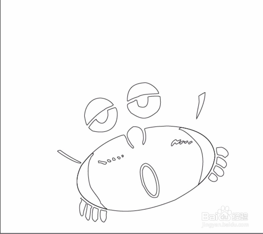 螃蟹简笔画设计