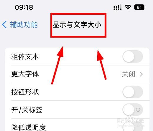 iPhone13如何显示文字的粗体