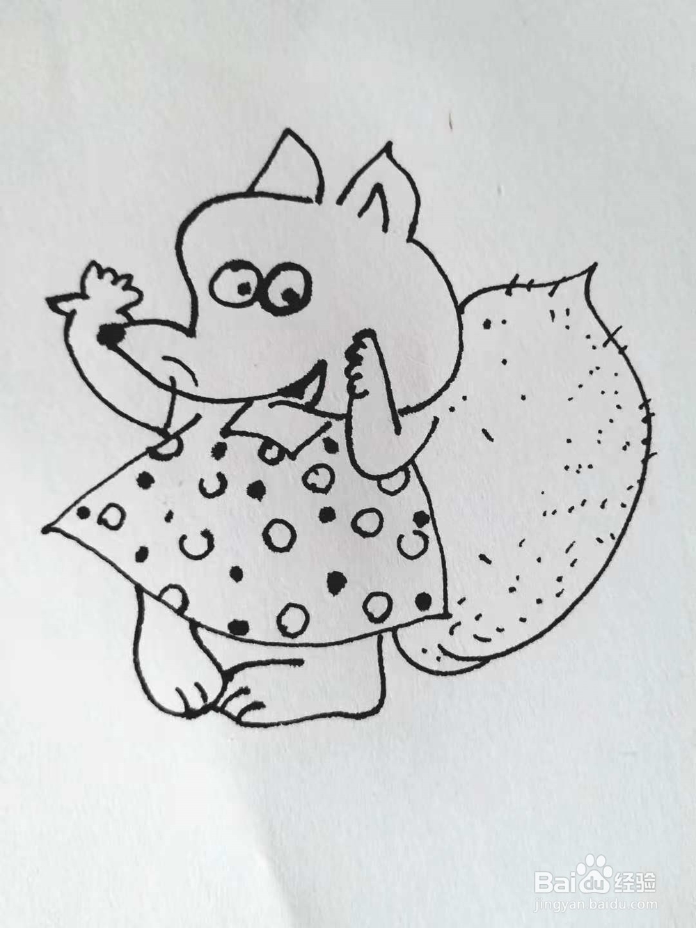 卡通狐狸的简笔画法《一》