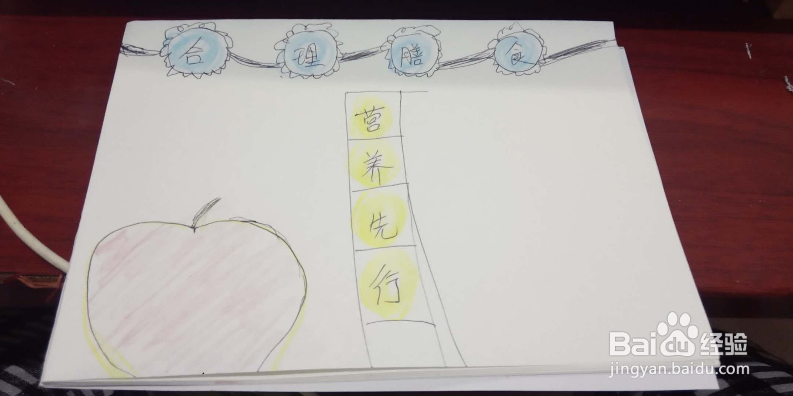 合理膳食营养先行手抄报