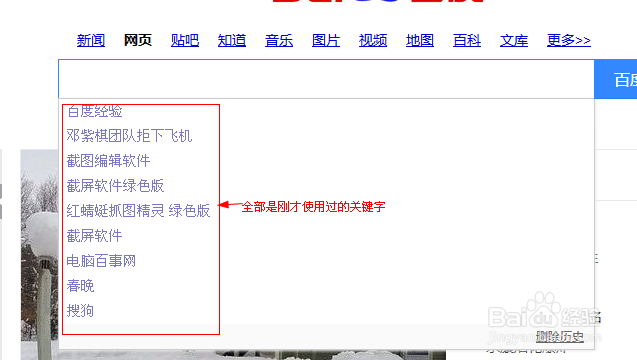 怎么清除搜索框中关键字的历史记录
