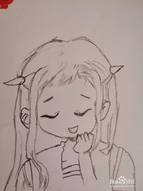 Q版花子君怎么画 百度经验