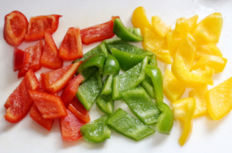 三椒杏鲍菇炒鸡胸肉