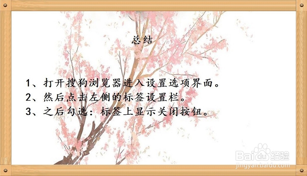 搜狗浏览器如何设置标签外观上显示关闭按钮