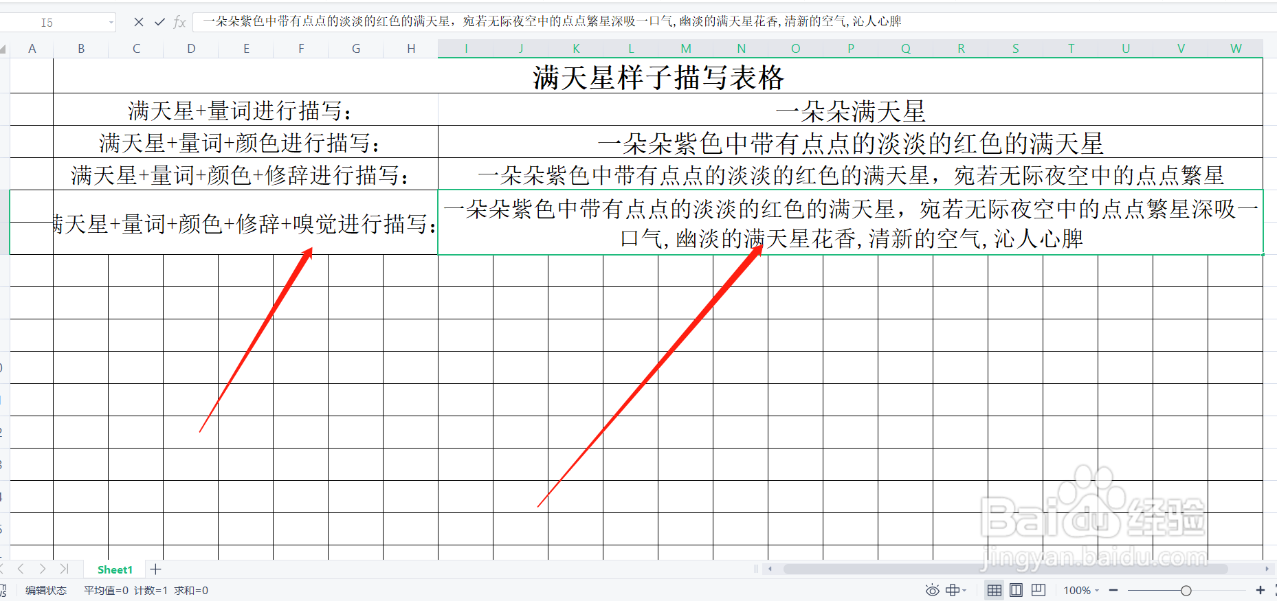 满天星样子怎么描写