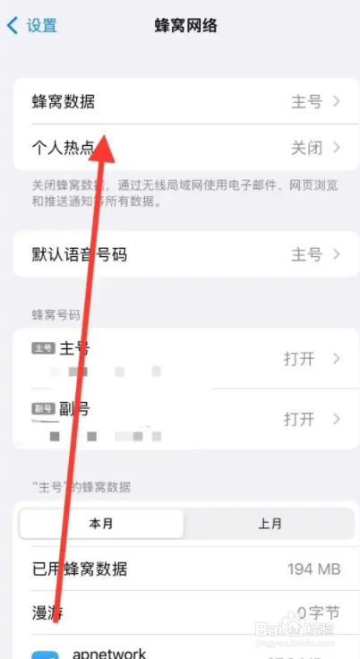 iPhone手机怎样切换手机卡网络