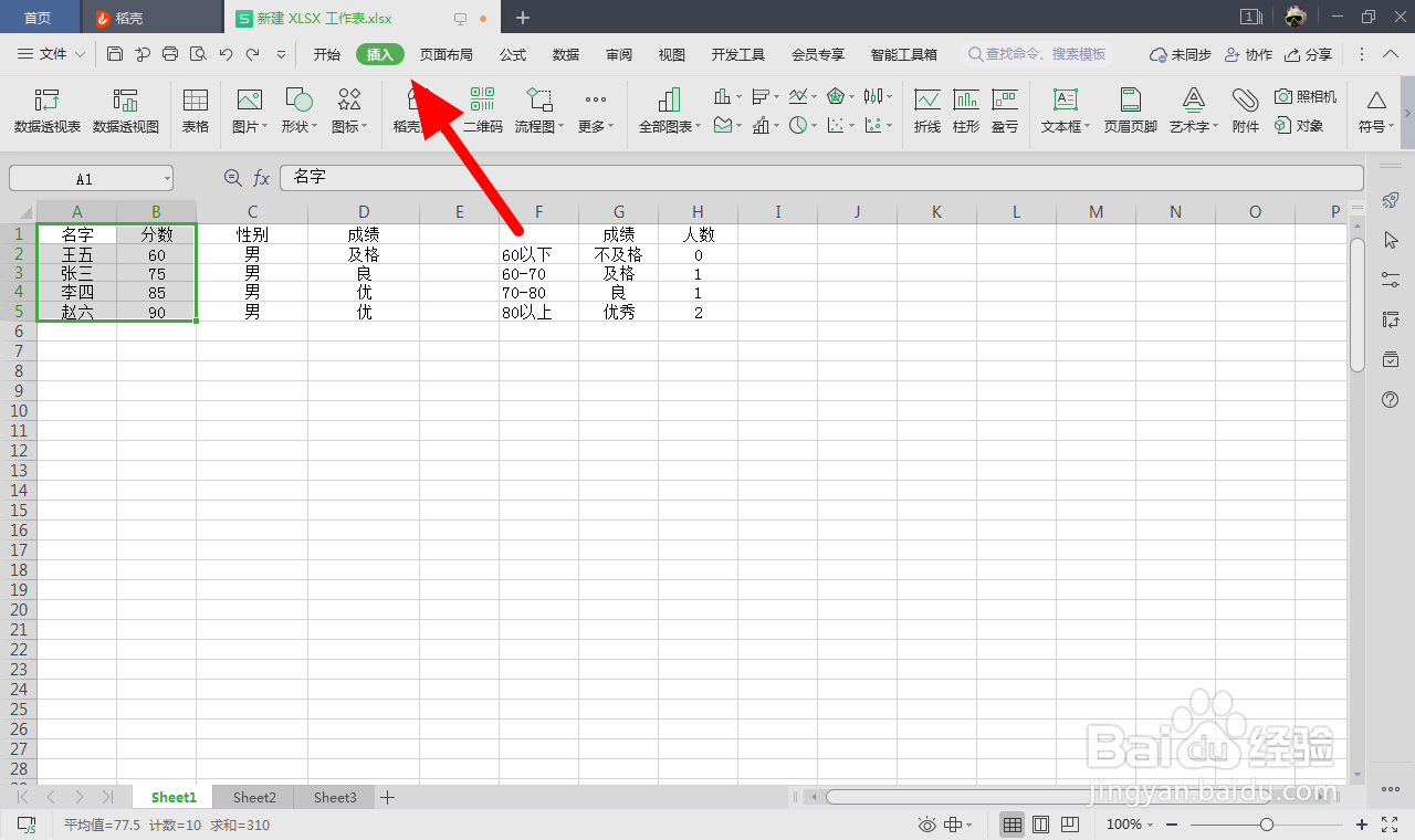 wps柱状图怎么制作
