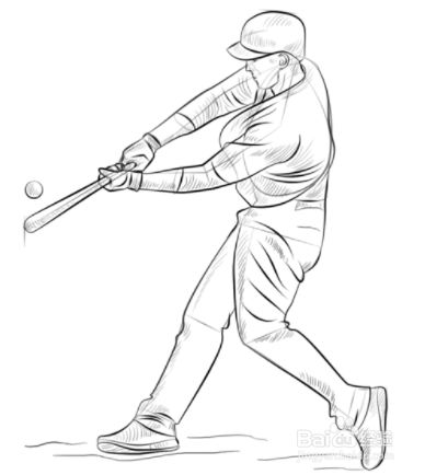 如何画棒球运动员