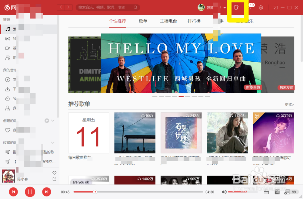 如何对网易云音乐进行皮肤设置