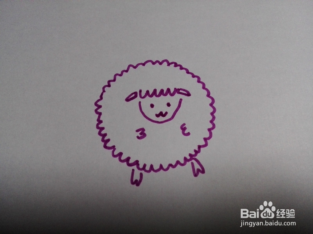 简笔画:可爱小绵羊