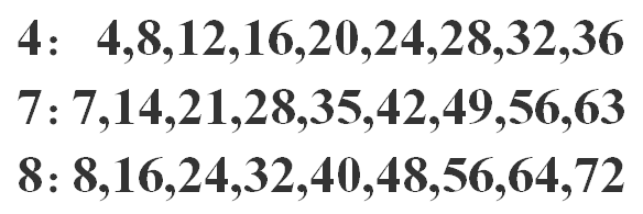 2-10里面所有整数的倍数的特点