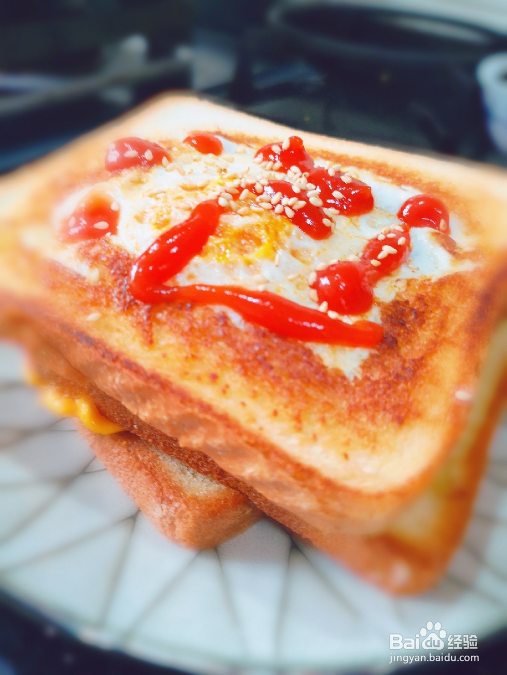 在家也能做的火腿吐司煎蛋