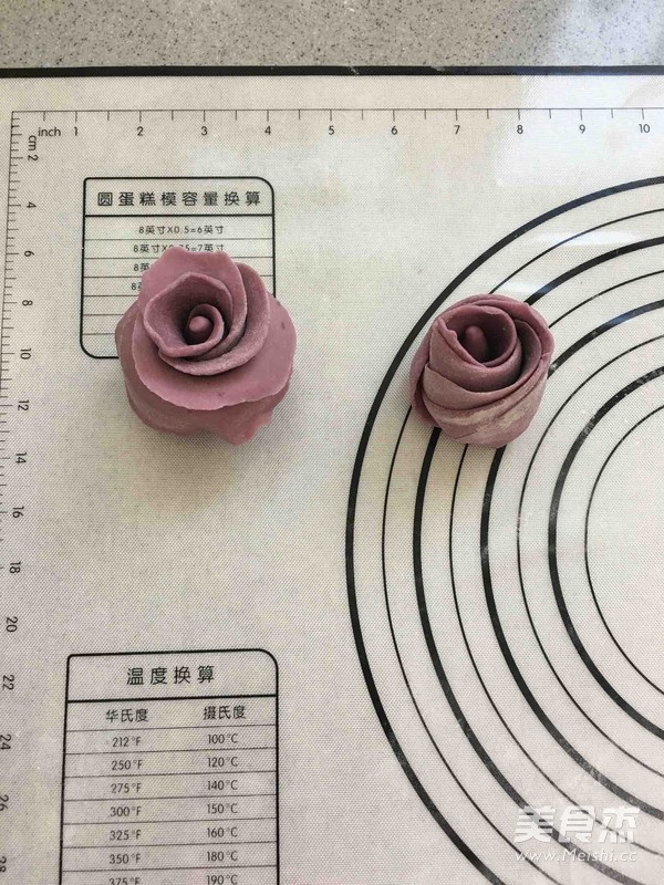 紫薯玫瑰花馒头