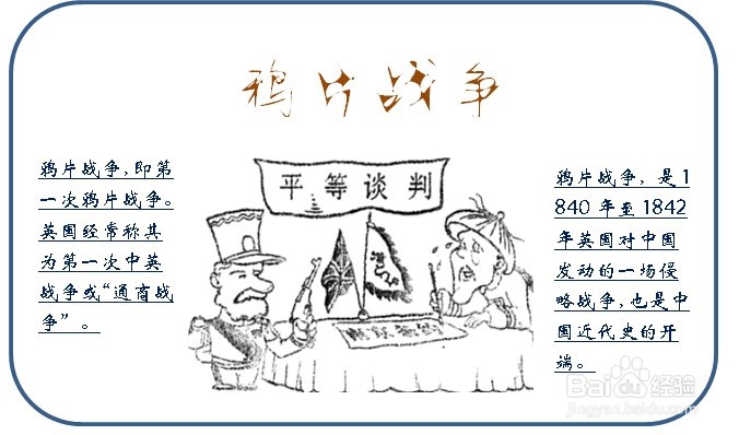 鸦片战争手抄报