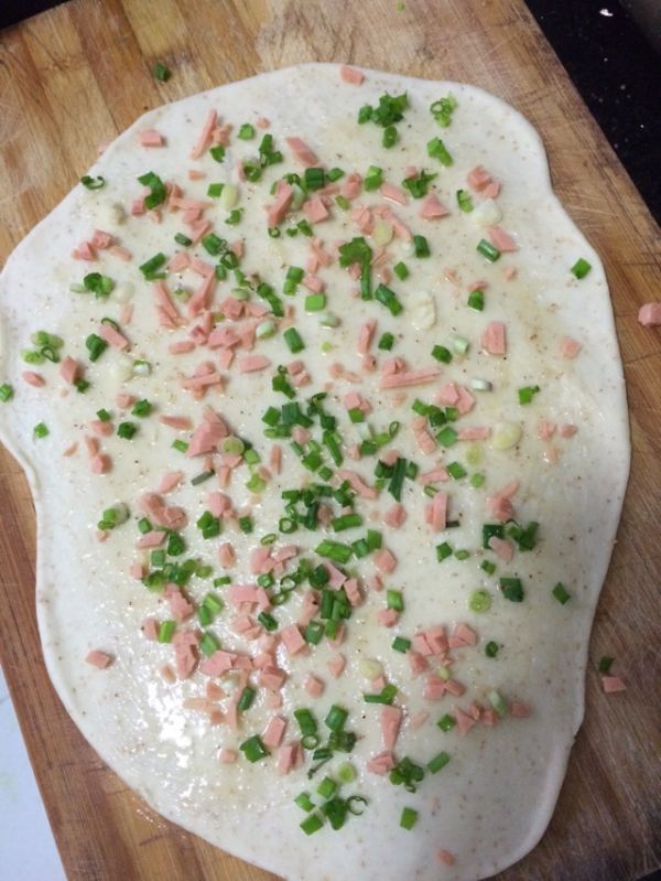 火腿酥脆葱油饼
