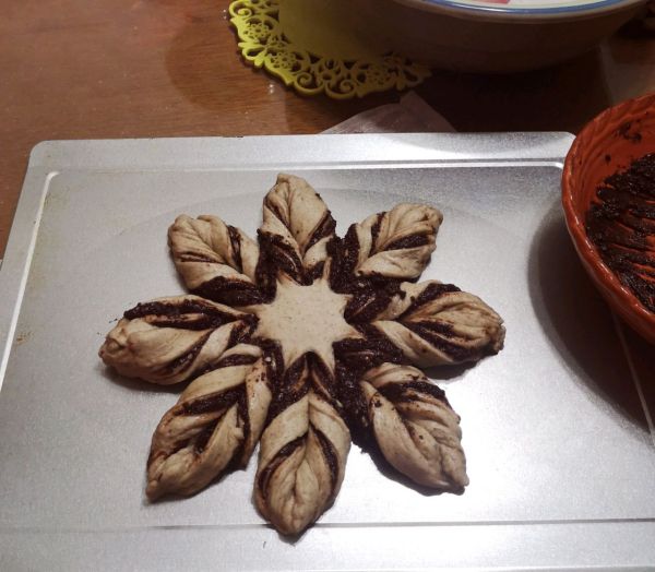 巧克力奶油奶酪圣诞雪花面包