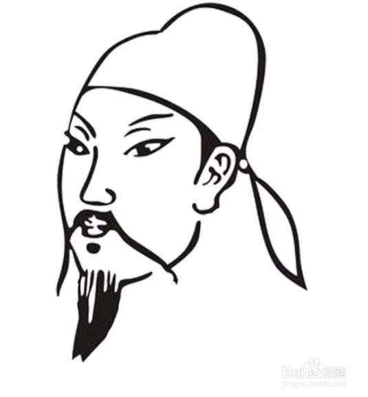 李白的简笔画教程