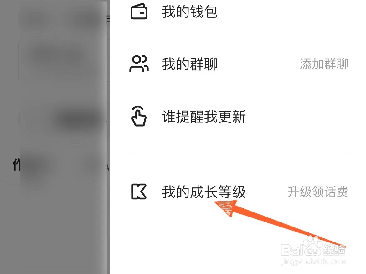 快手上怎么查看自己的成长等级