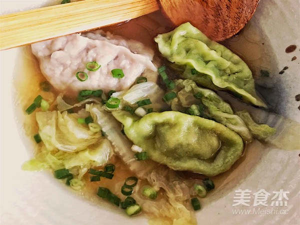 青汁水饺的做法