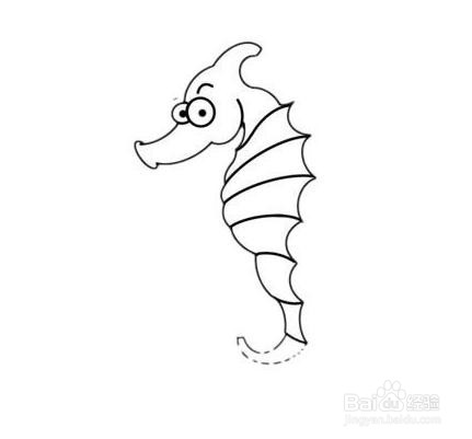 怎么画海马简笔画