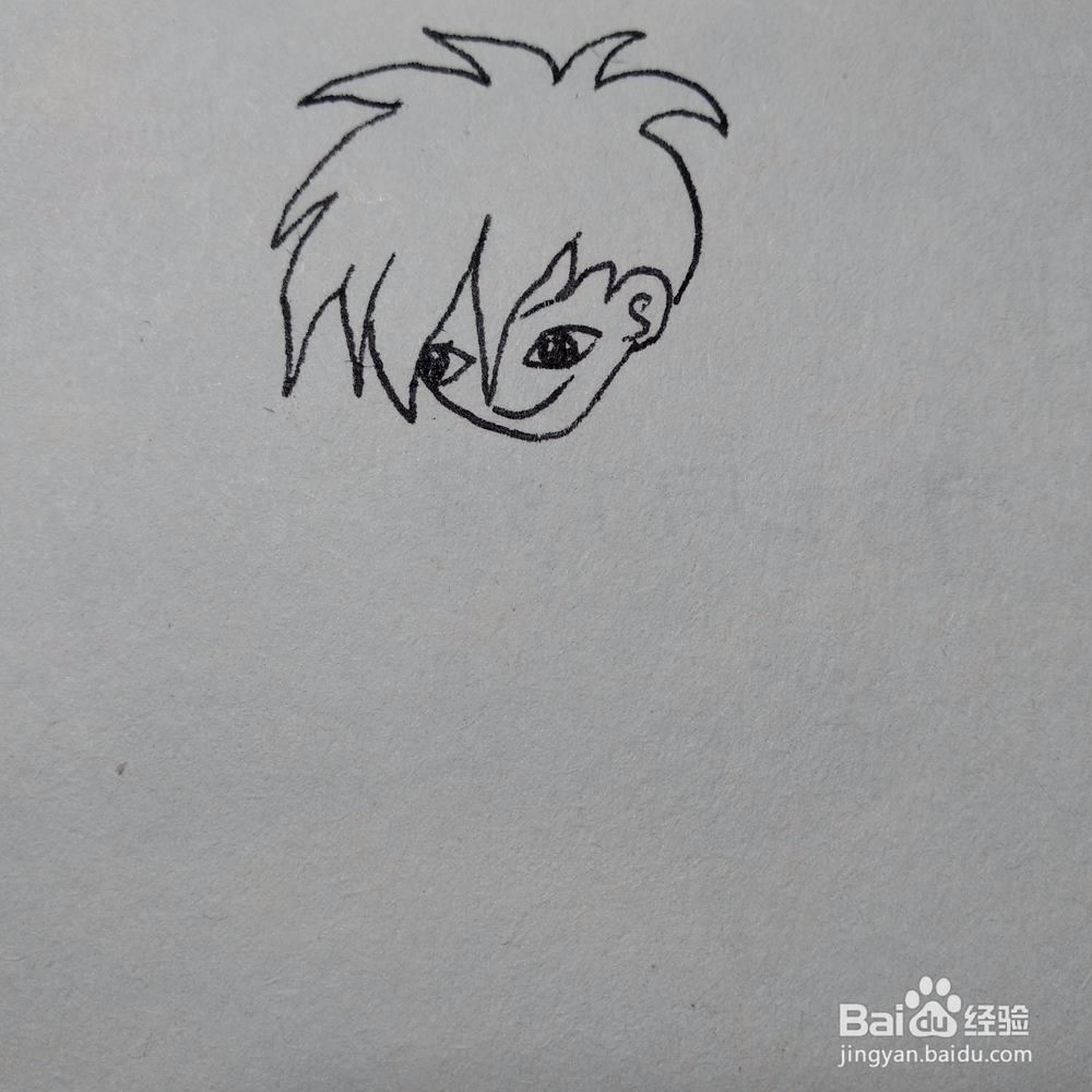 怎么画动画片邋遢大王里的男孩卡通人物简笔画