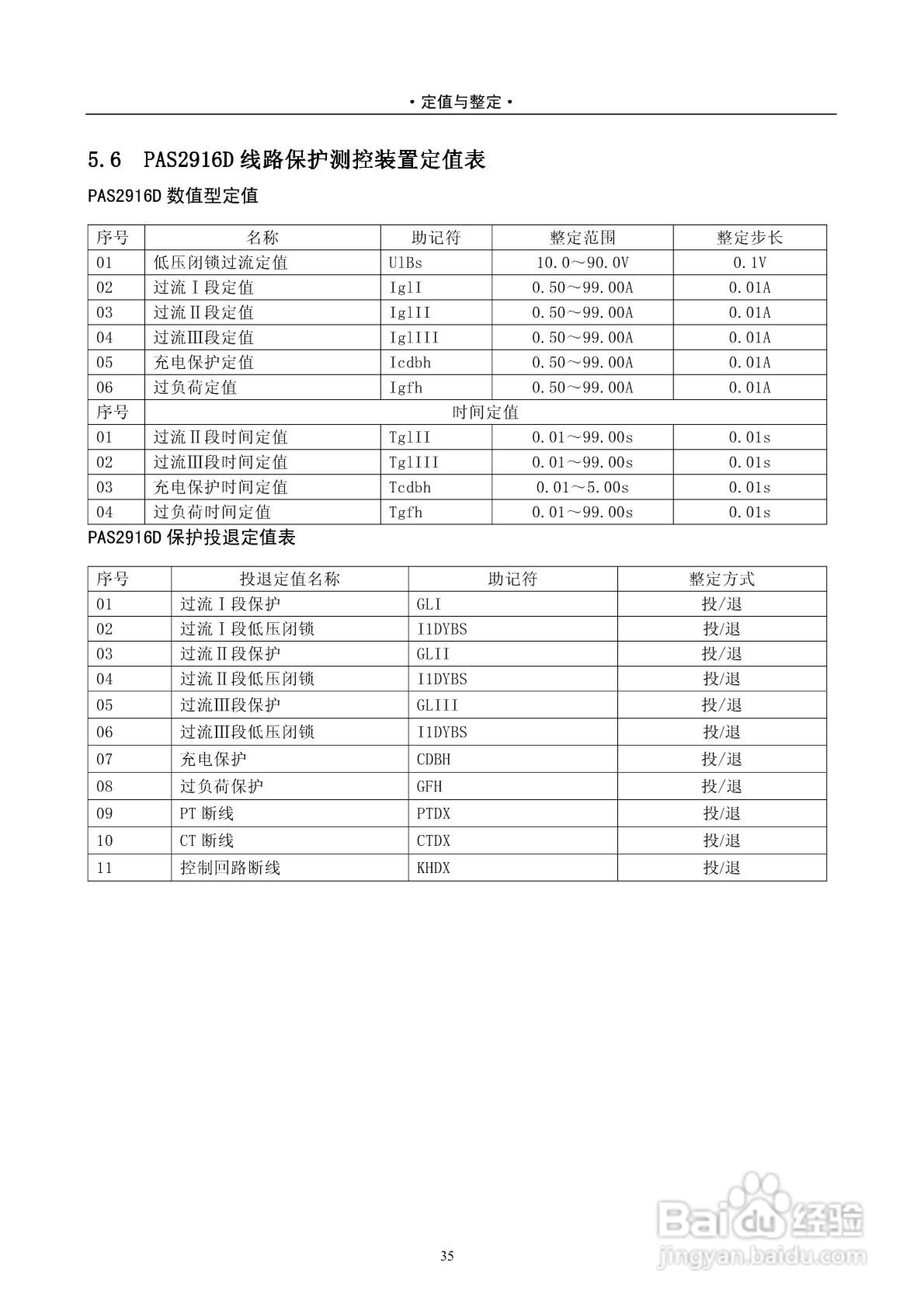 安能PAS2916D数字式线路保护测控装置技术说明书:[4]