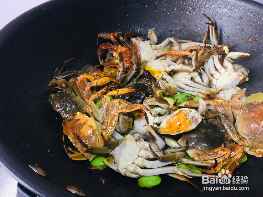 味道鲜美的螃蟹毛豆子