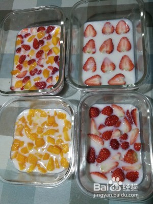 夏天的味道:草莓芒果布丁
