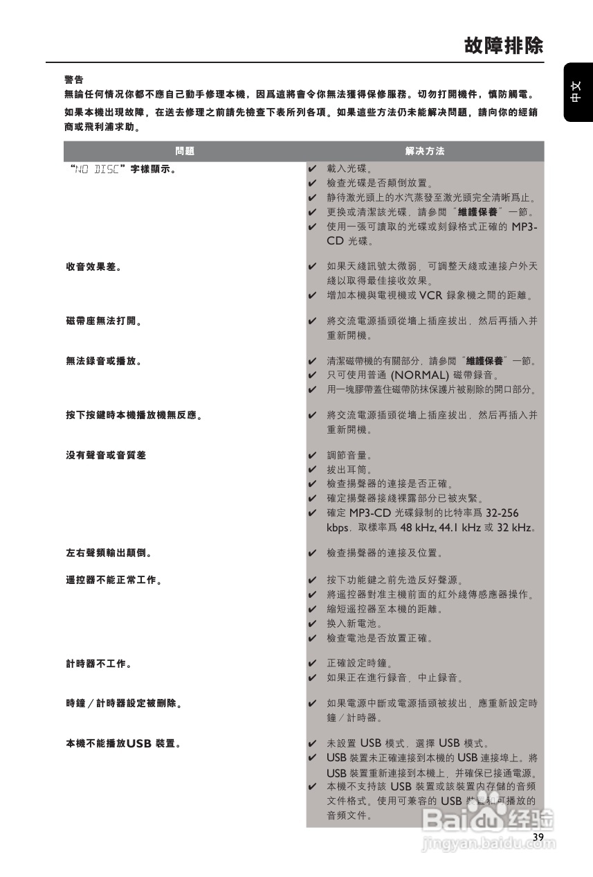 Philip飞利浦mcm204音响说明书:[2]