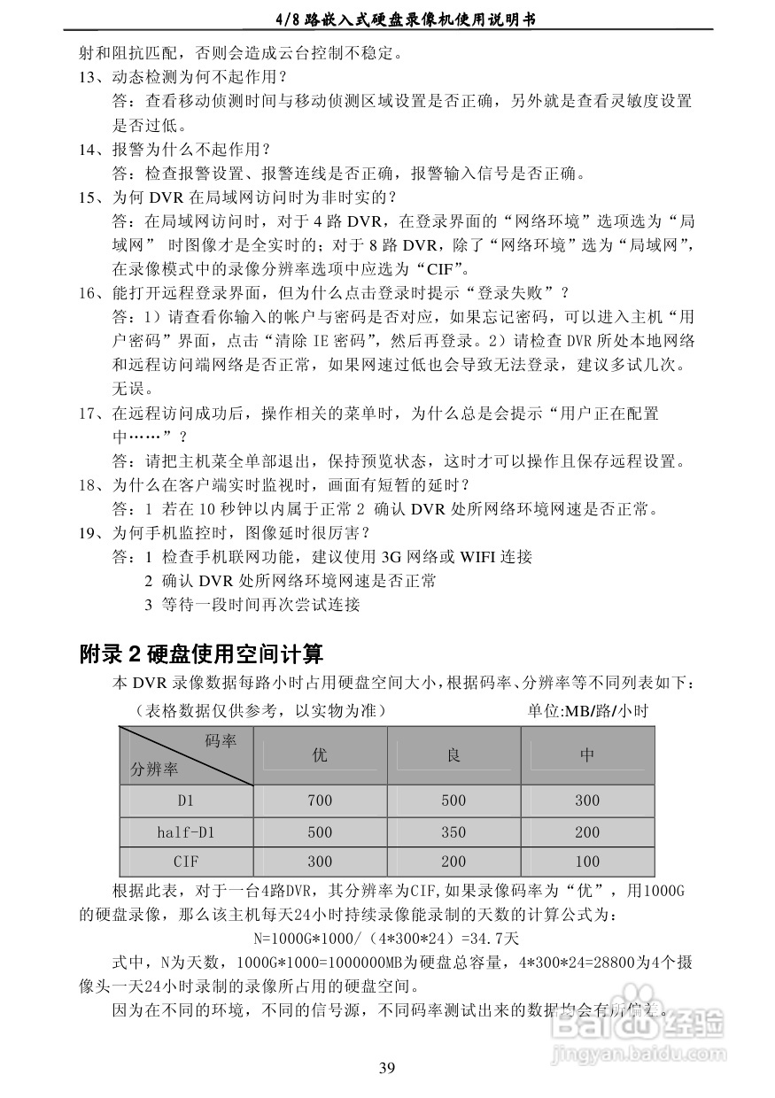 7008AC 4/8路嵌入式数字硬盘录像机使用说明书:[3]