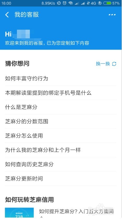 支付宝怎么查看自己的芝麻信用分