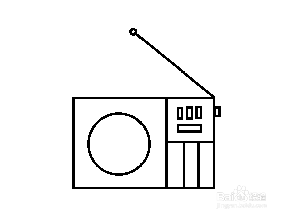 怎么画收音机-简笔画（42）