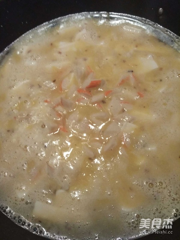 蟹黄豆花的做法