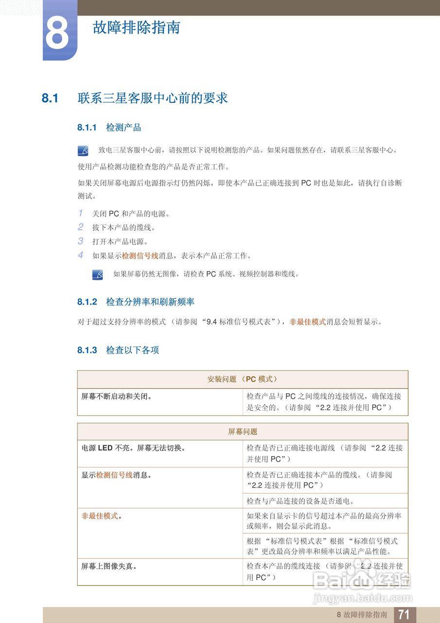 三星S27A850D液晶显示器使用说明书:[8]