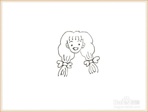 一笔一笔教你画漂亮女孩头像简笔画